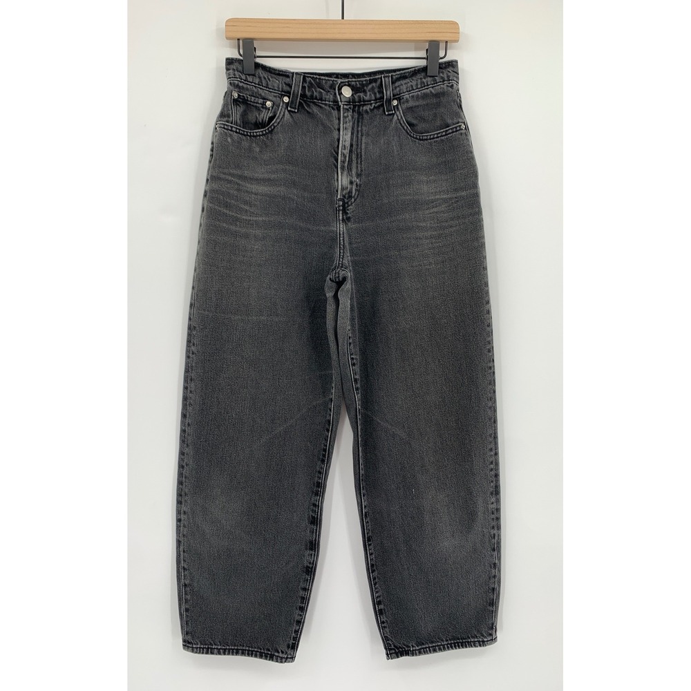 Levis Balloon Leg Jeans Women 28 Black Fade Wide Leg Cotton Denim Pants